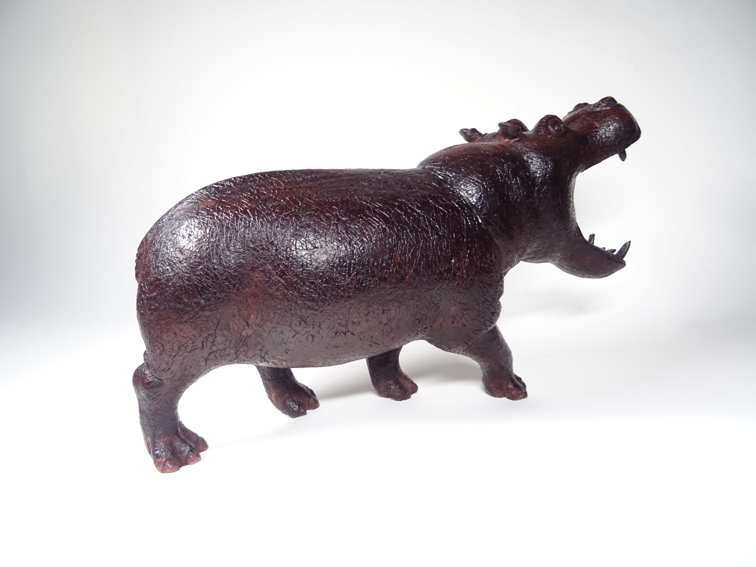 Nijlpaard houten beeld - Afbeelding 4